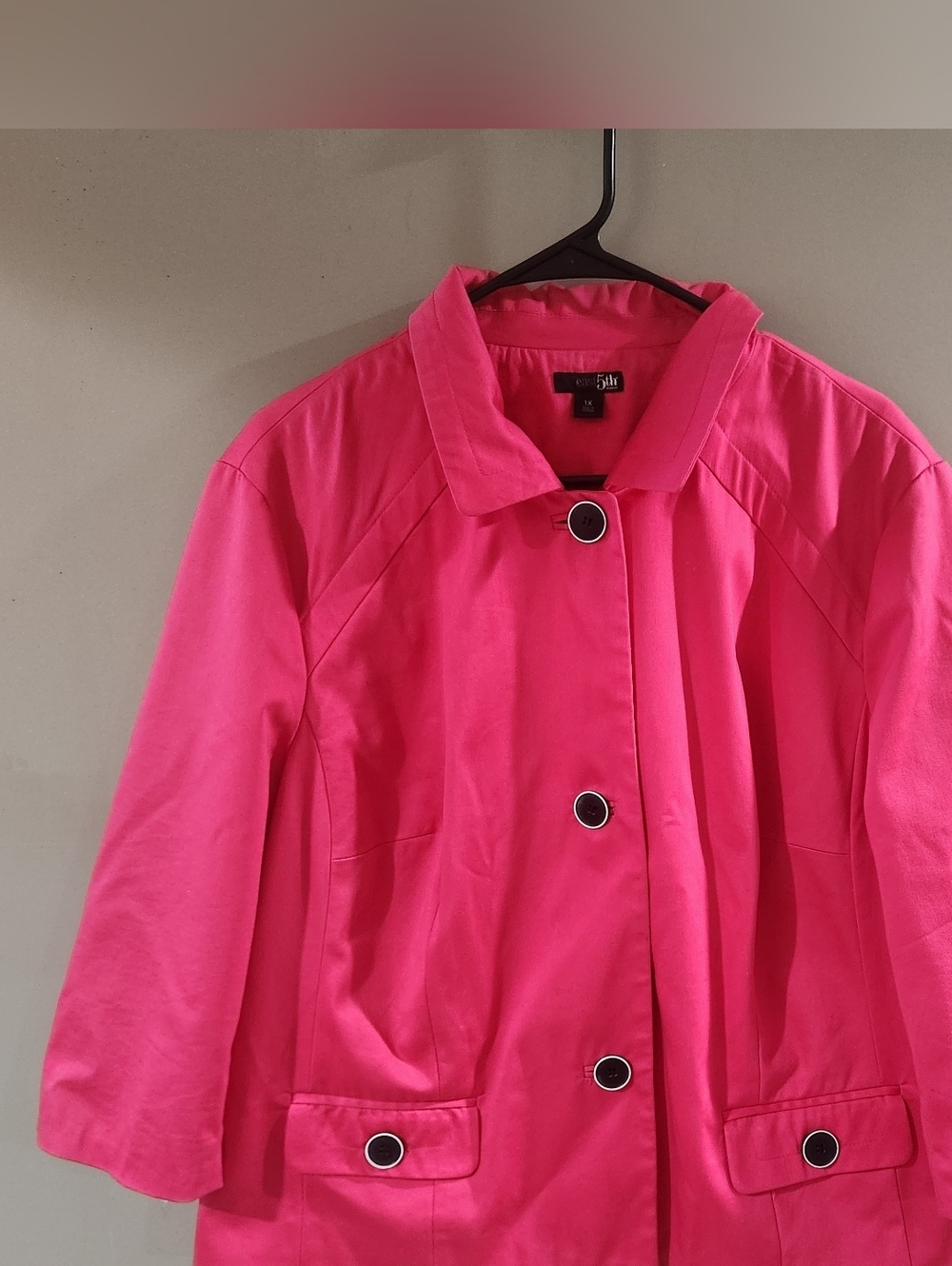 East 5th hot pink blazer peacoat size 1X